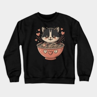 "Culinary Romance: A Feline Feast of Love on Valentine's Day" Crewneck Sweatshirt